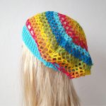 kolorowy wiosenny beret - 