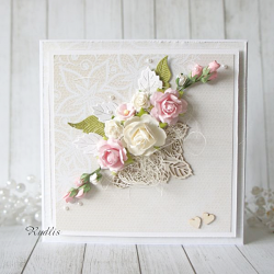 Kartka ślubna  "Dwa serca" v4