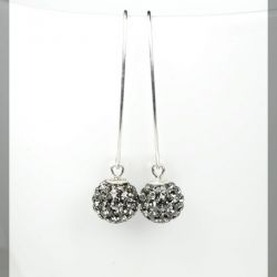 Srebro Swarovski kolczyki