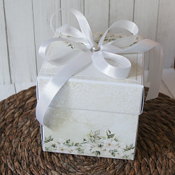 Ślubny exploding box "White & Cream" -szybka wysyłka