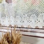 Zazdrostka Firanka Boho do Kuchni elegancka na szelki koronkowa 160/43 cm - 