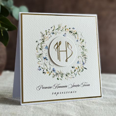 Ręcznie robione zaproszenia komunijne, 55E