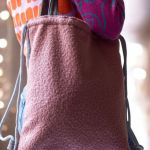 Różowo-szara plecakotorba 2w1 baranek - 