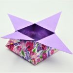 Pudełko gwiazda origami fioletowe kwiaty łąka - 3