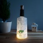 Butelka ręcznie malowana LED - Biutelka led 3