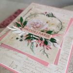 Kartka ślubna do koperty w kolorach różu - 