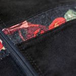 Czarna patchworkowa składana kopertówka - 