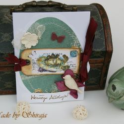 Kartka wielkanocna- bordo rezerwacja