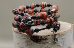 Bransoletka Ognisty Kwiat – wielowarstwowa z papierowych koralików