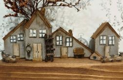 Wieszak na klucze dekoracja ścienna minidomki