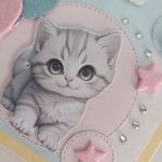 Personalziowana kartka na roczek urodziny z kotkiem - Personalziowana kartka na roczek urodziny z kotkiemPersonalziowana kartka na roczek urodziny z kotkiem