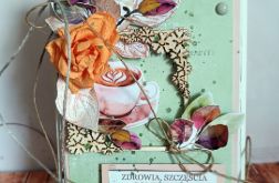 Kartka okolicznościowa - Pomarańczowa róża