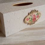 Pudełko na chusteczki w stylu retro - Drewniane pudełko w stylu retro