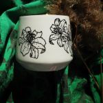 ręcznie malowany kubek z napisem LILIA - dla koleżanki z pracy