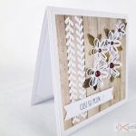 Kartka UNIWERSALNA z białymi kwiatami - Ręcznie robiona kartka z białymi kwiatami
