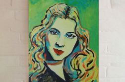 Obraz do salonu portret joan fontaine