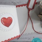 Kartka na walentynki z flower boxem 2 - Wnętrze kartki i przód etykietki