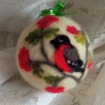 Bombka z ptaszkami - Handmade ozdoba kominka