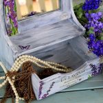 Lawendowa toaletka, z lusterkiem, prezent - 