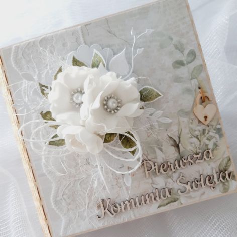 Pamiątka Komunia Księga Scrapbooking