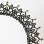 Naszyjnik koralikowy elegancka koronka - Naszyjnik koraliki szklane koronka