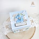 Exploding box komunijny "Blue Roses" GOTOWY - 