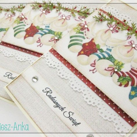 Kartka świąteczna ze skarpetami