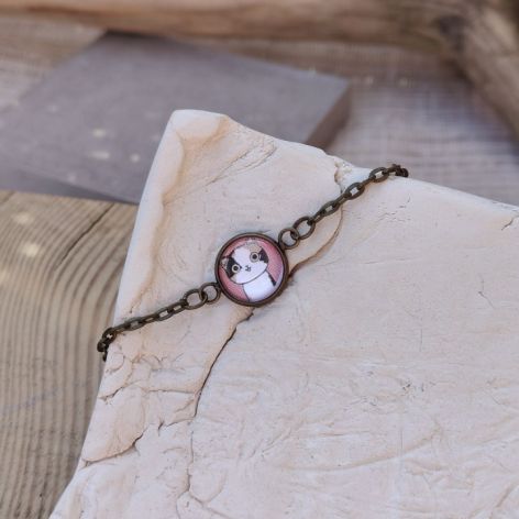 Bransoletka z kaboszonem Kocia Elegancja