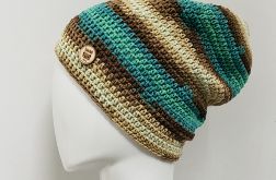 Czapka przejściowa cienka beanie smerf bawełna 30