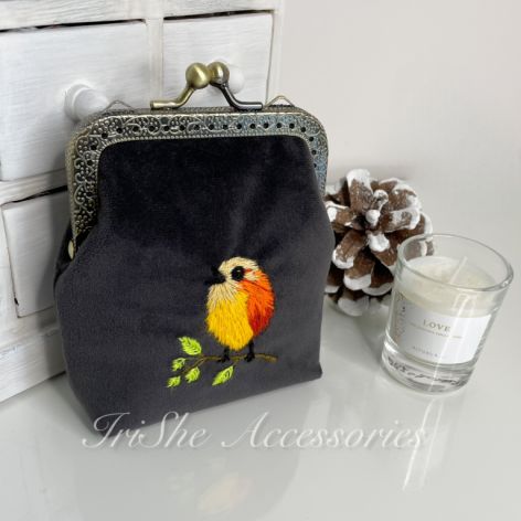 Portmonetka welurowa damska “Praszek”