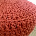 Pokrowiec na stołek,taboret, 30x10cm ceglany. - 