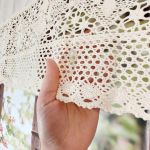 Zazdrostka firanka boho do kuchni zazdrostki z szeroką koronką 100/45cm - 