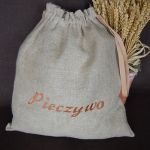 Worek na pieczywo - brązowy haft - 
