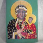 Ikona - Matka Boża Częstochowska - zblizenie