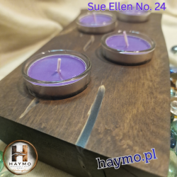 Świecznik drewniany buk organiczny DeepWax, Sue Ellen No. 24
