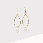 Delikatne kolczyki pozłacane Sacred Pearl. - 