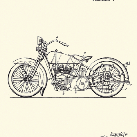 Harley Davidson grafika plakat wydruk