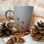 Głuszec. Barwny ręcznie malowany pejzaż górski kubek 300 ml. - ręcznie malowane