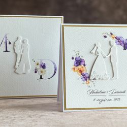 Kartka ślubna z pudełkiem i kopertą WA 63F