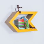 Półka na książki STRZAŁKA | żółty - 