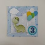 Kartka na urodziny z dinozaurem Dinus - 