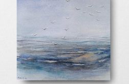 Morze 2-akwarela formatu 20/20 cm