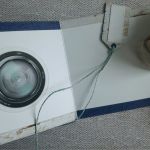 Męska kartka urodzinowa z aparatem fotograficznym 2 - Wnętrze kartki i przód etykietki