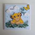 Personalizowana kartka urodzinowa ręcznie robiona Simba Król Lew 2 - Personalizowana kartka urodzinowa ręcznie robiona Simba Król Lew