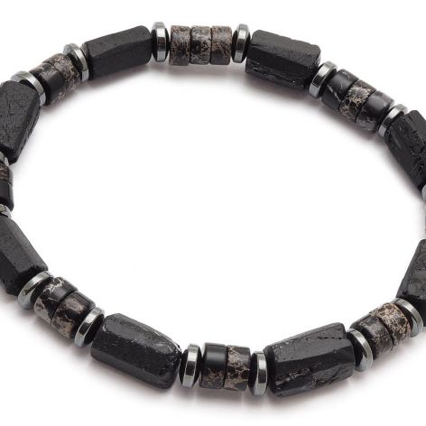 Bransoletka męska turmalin jaspis tj99