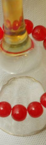 25.Bransoletka ze szklanych koralików 10mm