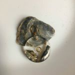 Naszyjnik z żywicy i srebra 925 pozłacanego - Autorski projekt
