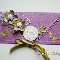 Kopertówka z okazji ślubu-'fiołkowa łąka'