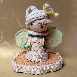 Aniołek i ptaszek - dekoracja