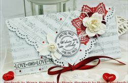 Kopertówka z okazji ślubu- bordowa serwetka